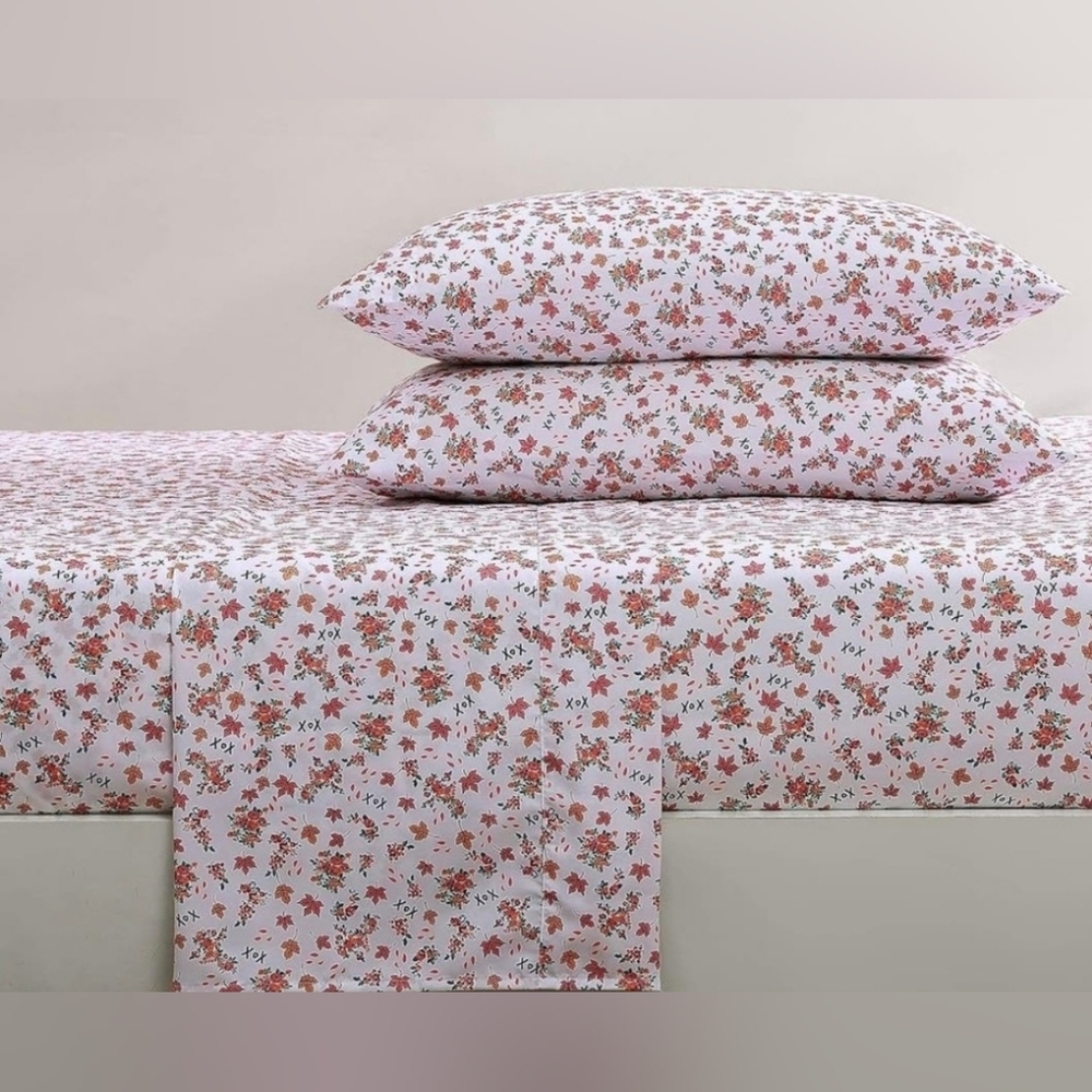 Betsey Johnson Fall Foliage King Sheet Set - Brand New - Picture 6 of 10